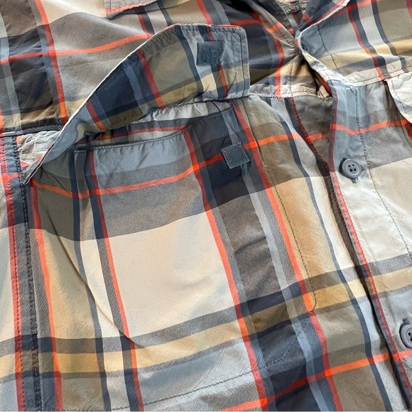Columbia Shirt Mens Omni-Shade Vented Short Sleeve Outdoor Plaid Blue Size XL - Picture 5 of 11